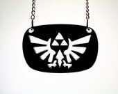 Hyrule Royal Coat of Arms Cutout Necklace - Legend of  Zelda Triforce - Laser Cut Acrylic Pendant Necklace