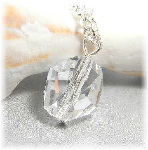 Swarovski Crystal Necklace Cosmic Crystal on Silver Chain