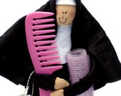 Nun doll Catholic gift hairstylist- 'Sister Curlotta'