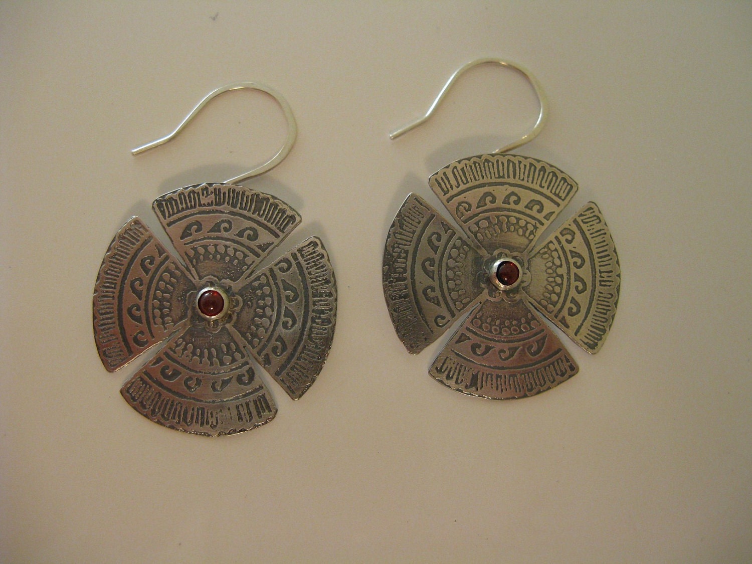 Chinese wheel earrings