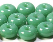 Lampwork Spacer Beads Glass sra Leaf Green SPACER SHOP