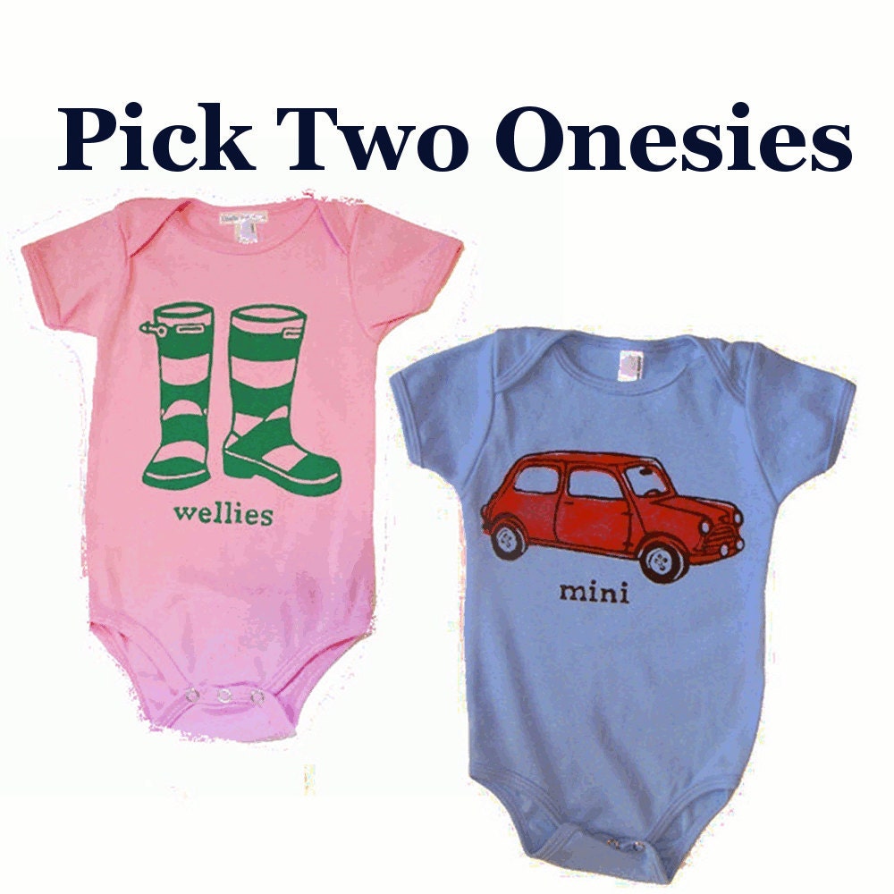 SAVE Any two Short Sleeve Onesies- Baby