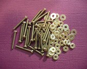 Tiniest Brass Round Head Machine Screws, Nuts, and Washers sets