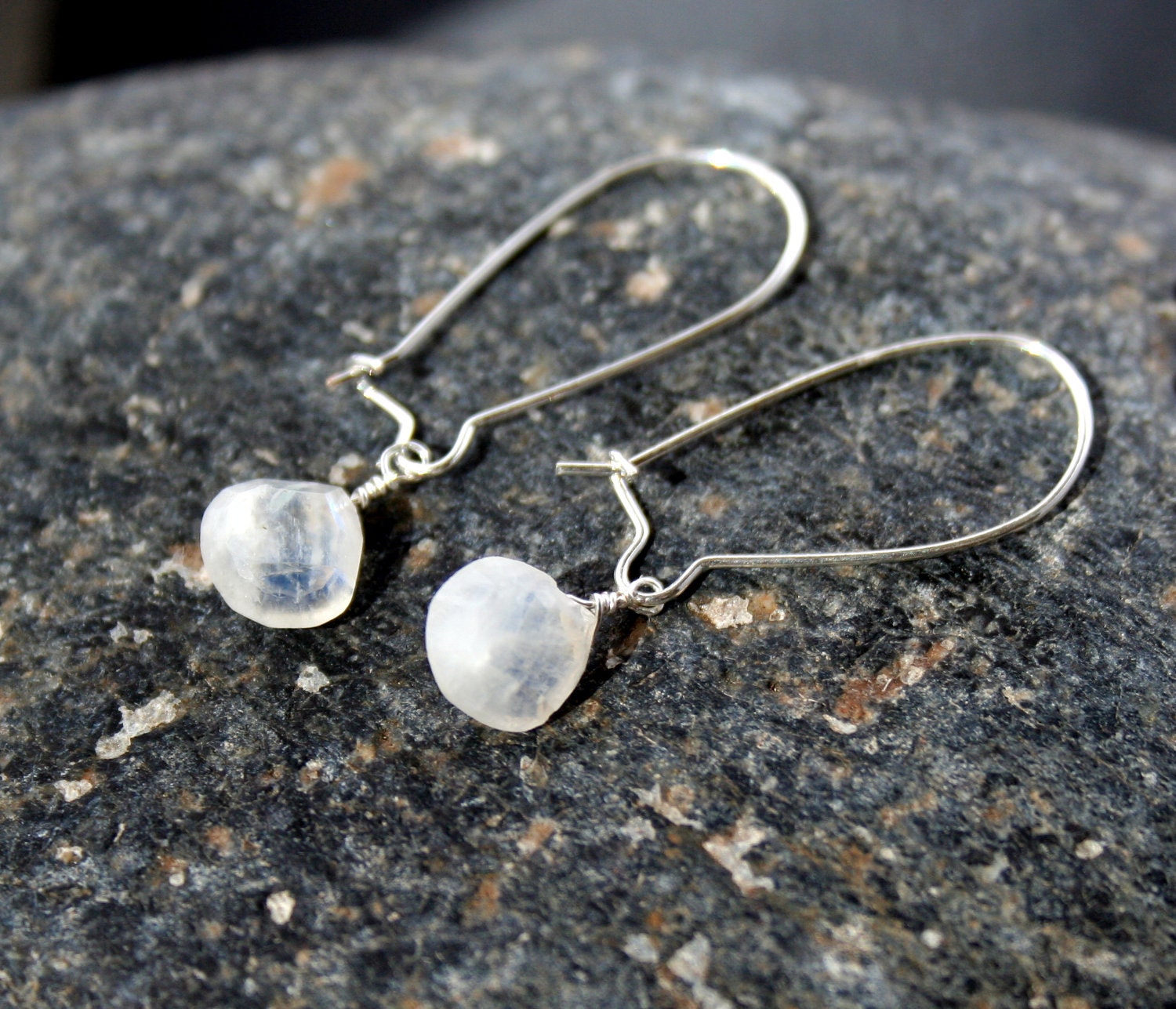 Moonstone and Silver Earrings