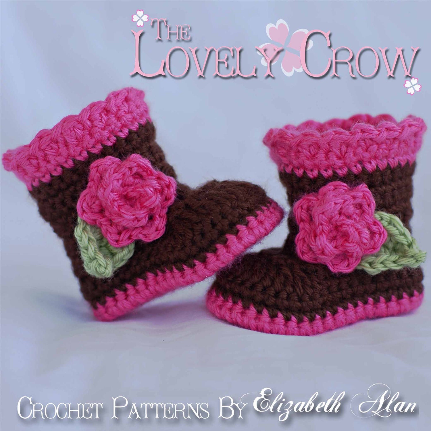 Boots Crochet Pattern boots  for Sugar and Spice Boots -  4 sizes - Newborn to 12 months.