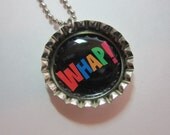 Bottlecap Necklace - "Whap" - Cartoon Style