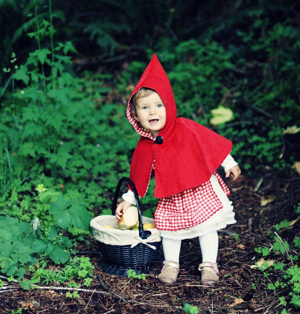 Little Red Riding Hood Pinafore and Cape Set