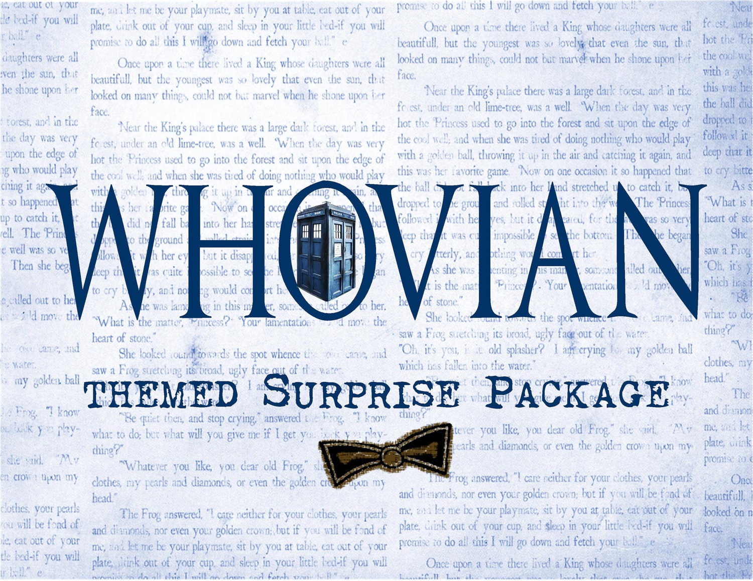 Doctor Who Inspired Surprise Package, Large Whovian Present with Eco-Friendly Natural Muslin Gift Bag
