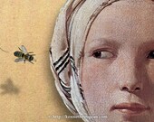 Bonnie & The Bee - 5x7 Fine Art Digital Collage Print