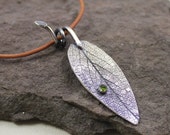 The Sage Necklace- Fine Silver, Peridot