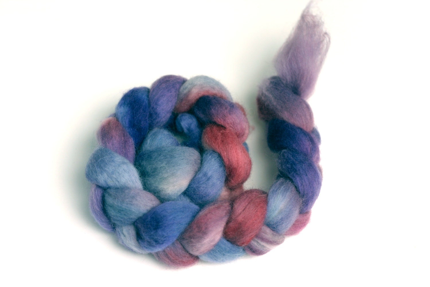 Handpainted Corriedale Wool Roving Top 3 ounces by artsiekat on etsy