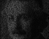 Albert Einstein - 11x14 Typographical Portrait Fine Art Print