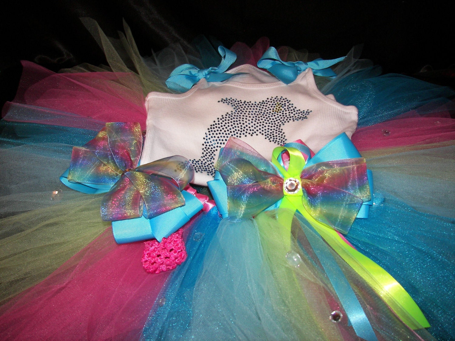 Princess of the Sea BLING Tutu Set--Colorful and Unique--Full of Flair and Sparkles