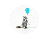 Raccoon Ballon 1 Inch Button
