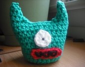 Cold Pack Reusable Cotton Ouchie Monster in Mod Green