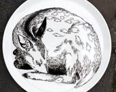 Serving Plate - Deer Sleeping