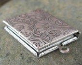 1 Antiqued Silver Etched Book Locket 763