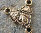 6 Antique Gold 3 Hole Connector Jewelry Findings 1093