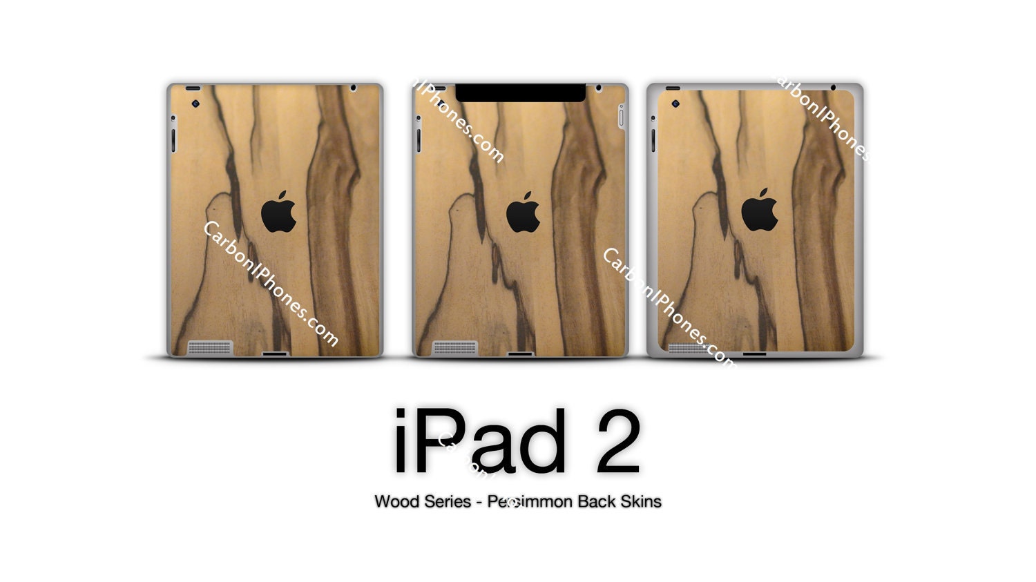 iPad 2 Persimmon Wood (Wood Series) Skin Kit- BACK Only