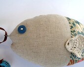 Fish Plush Ornament. A fish hanging decorative ornament.