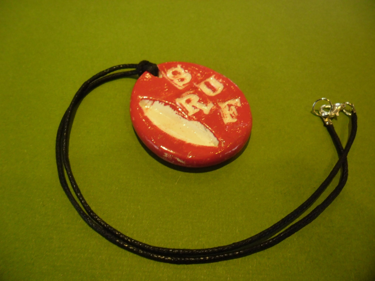 polymer clay surf Pendant