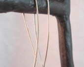 Modern Trendy Oxidized Sterling Silver Earrings Long