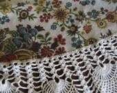 Vintage Tablecloth With  Beautiful Hand Crocheted Edge