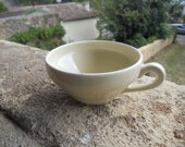 Vintage French Coffee Cup. Limoges Porcelain. 1950s. mid century. French Vintage.