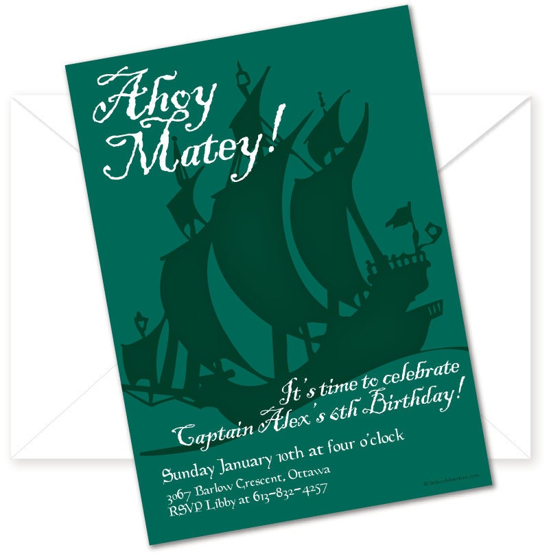 Pirate Birthday Party Invitation
