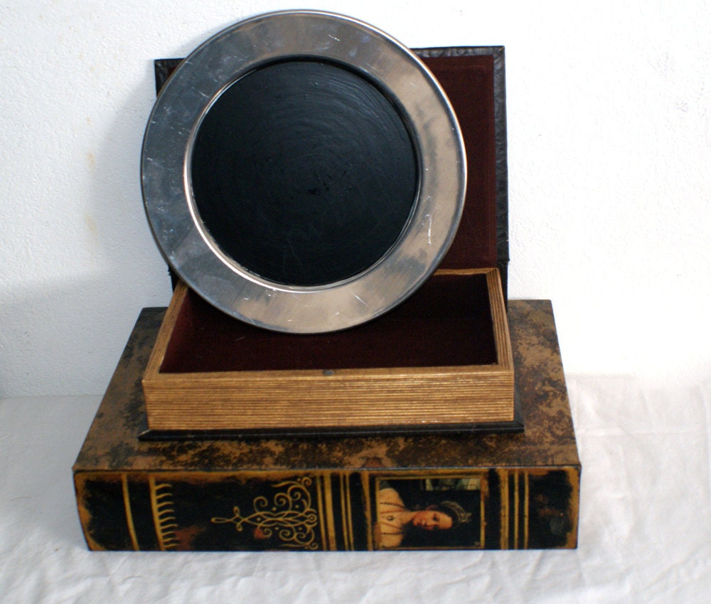 Vintage Repurposed Silver Tray Chalkboard