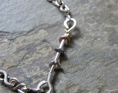 commitment-- sterling silver chain-- recycled metal necklace handmade by thebeadedlily