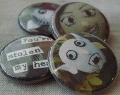 vampire buttons, one inch pin set