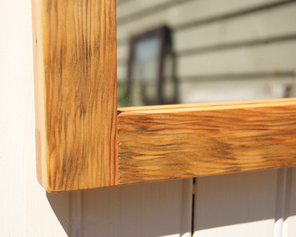 Reclaimed Wood Mirror // 18 x 24 // Douglas Fir from 1883 Oregon State Hospital