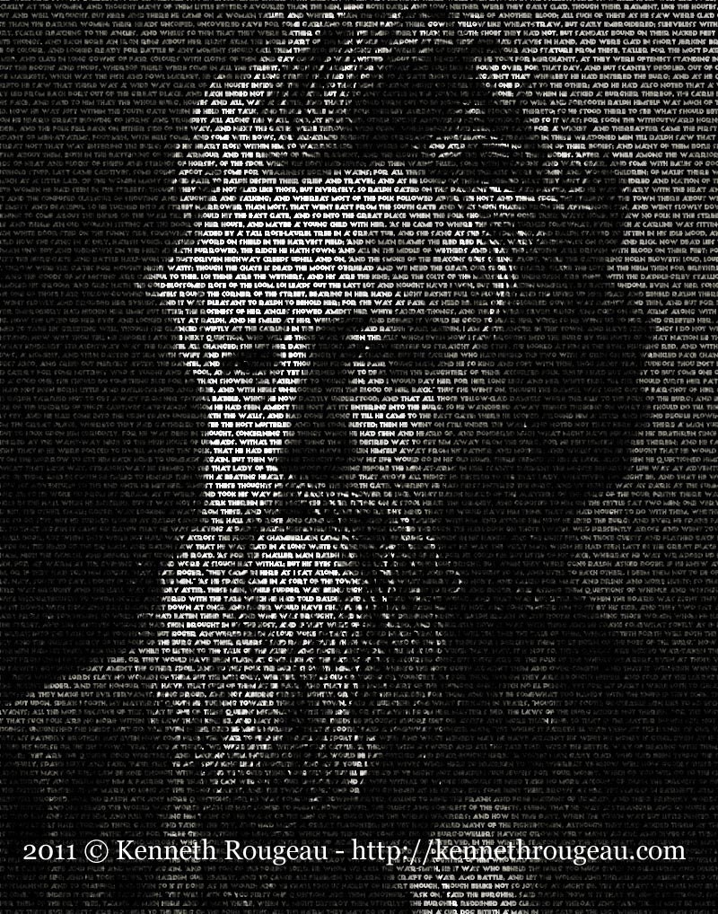 William Morris - 11x14 Typographical Portrait Fine Art Print