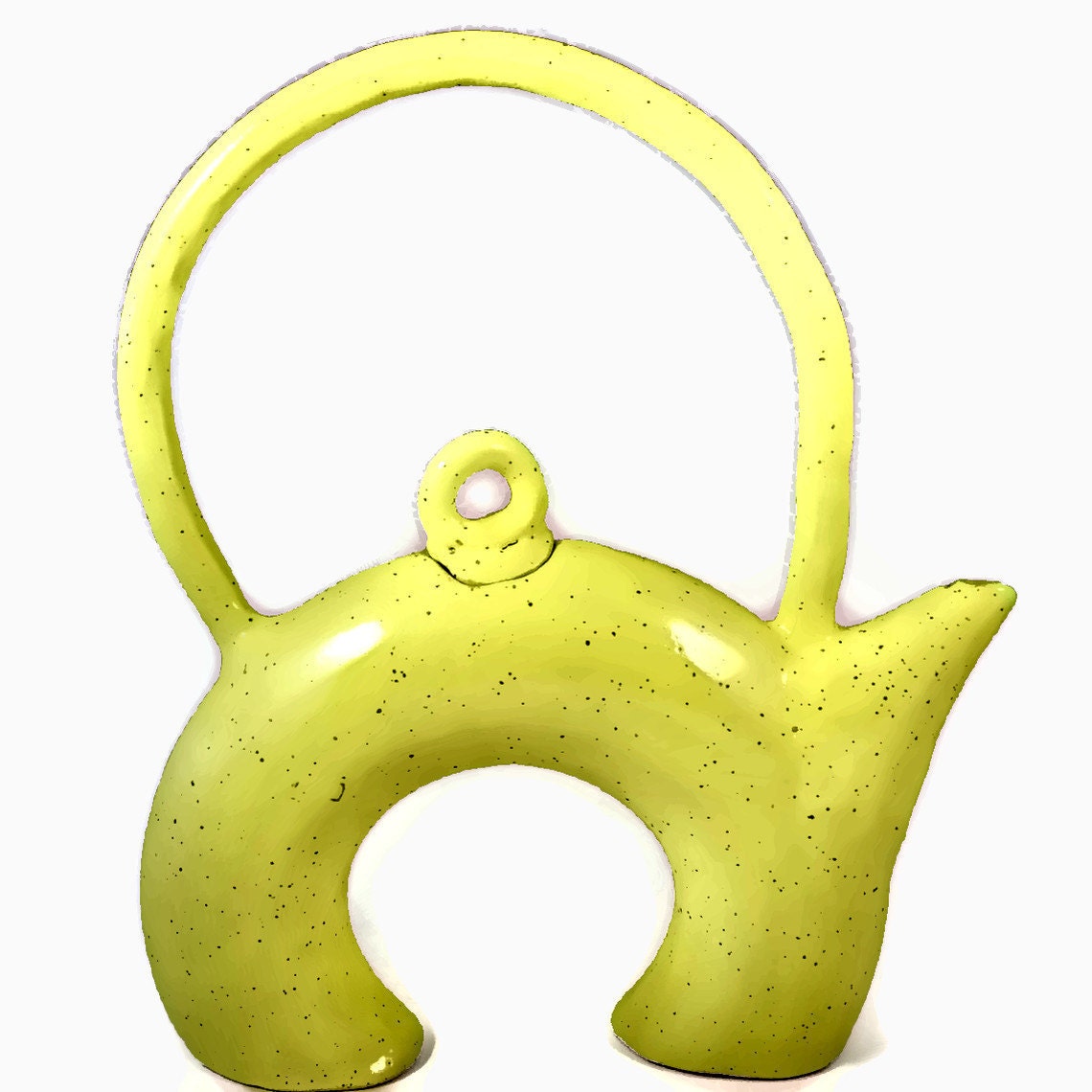 Yellow Ceramic Teapot / Handmade Stoneware Wheel Thrown Pottery