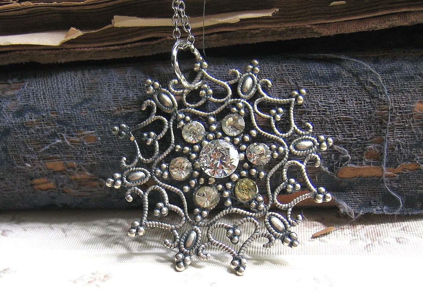 Rhinestone Necklace Let It Snow Let It Snow Let It Snow