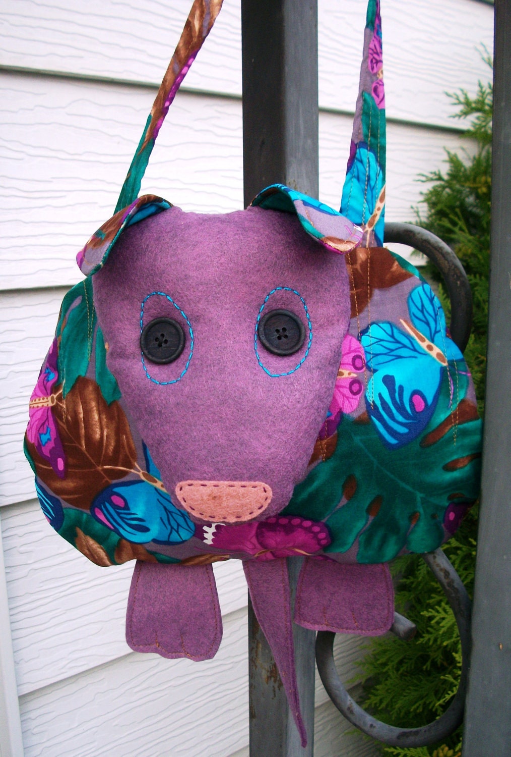 Purple Puppy Purse  PUPkin Pumpkin Shaped Dog Handbag