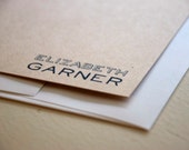 Personalized Stationery Note Cards on Kraft - Set of 8