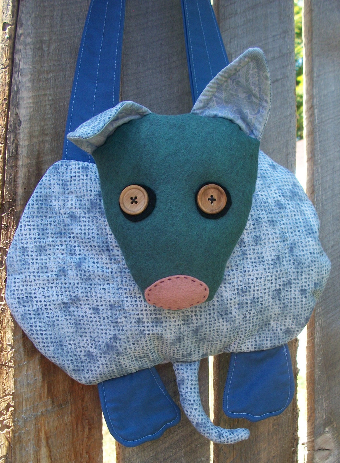 Blue Puppy Purse PUPkin Pumpkin Shaped Dog Handbag