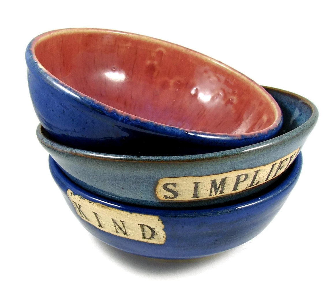 Ceramic Custom Bowl - Personalized and Handmade for You - Wheel Thrown Stoneware Clay Pottery