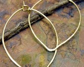 Brass Petal Hoops,XXL, 18g, ThePurpleLilyDesigns