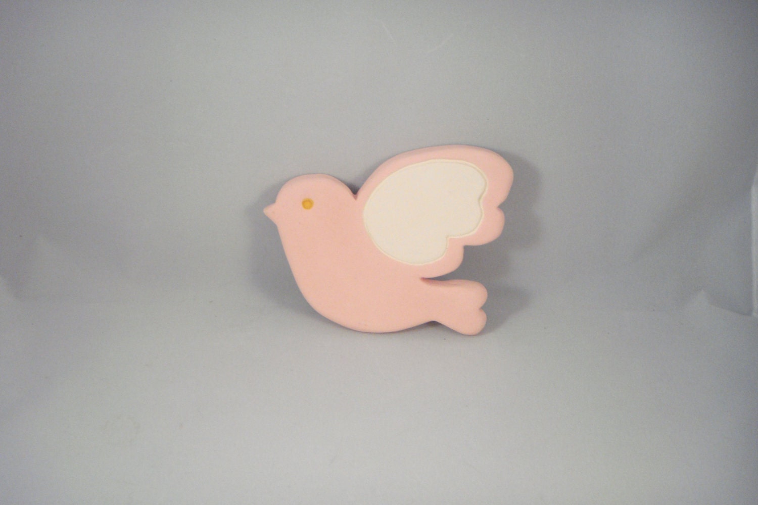 Single Pink Peace Dove Ceramic Pottery Art Tiles Wall Decor