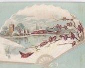 Vintage Embossed Lion Coffee Trade Card Early 1900's (fpc300)