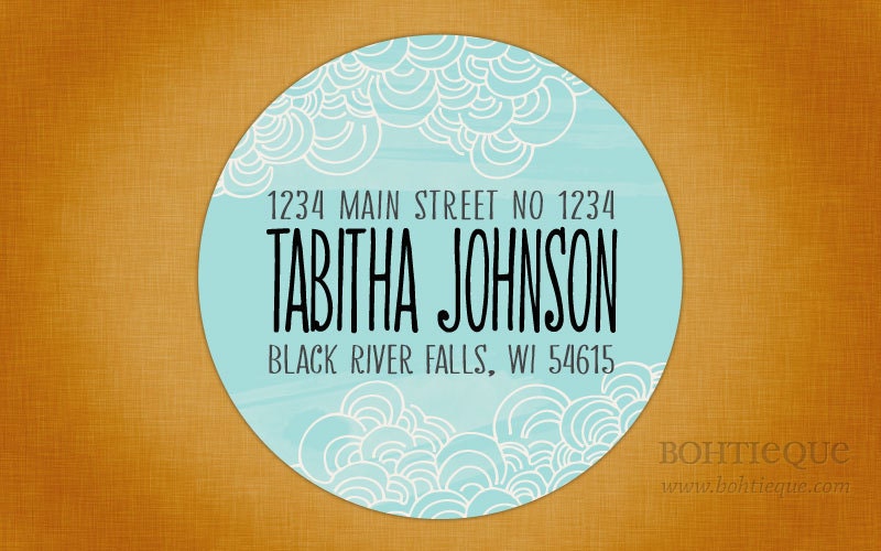 Custom Return Address Label Stickers: Fantasy Clouds