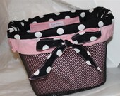 Custom Bicycle Basket Liner  for Bell Mesh, Wire or Wicker Cruiser Bike Baskets