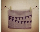 Bunting Flax Linen Tea Towel