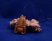 Pale Copper Trilobite Necklace- Handmade Fossil Inspired Jewelry
