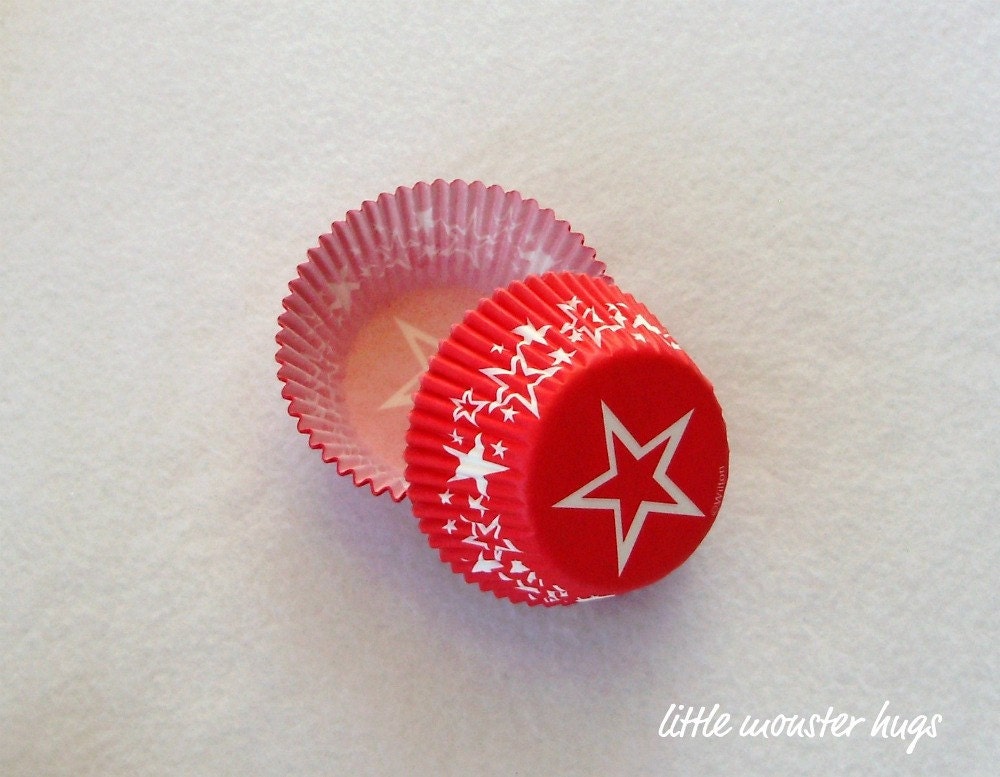 Red Star Cupcake Baking Cups (Qty 50)