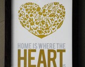 Home Is Where the Heart Is Gold & Silver Print Il_170x135