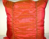 Free US shipping Luxury Silk Dupioni Crush  Designer 18x18 Pillow Cover with Invisible zipper closure